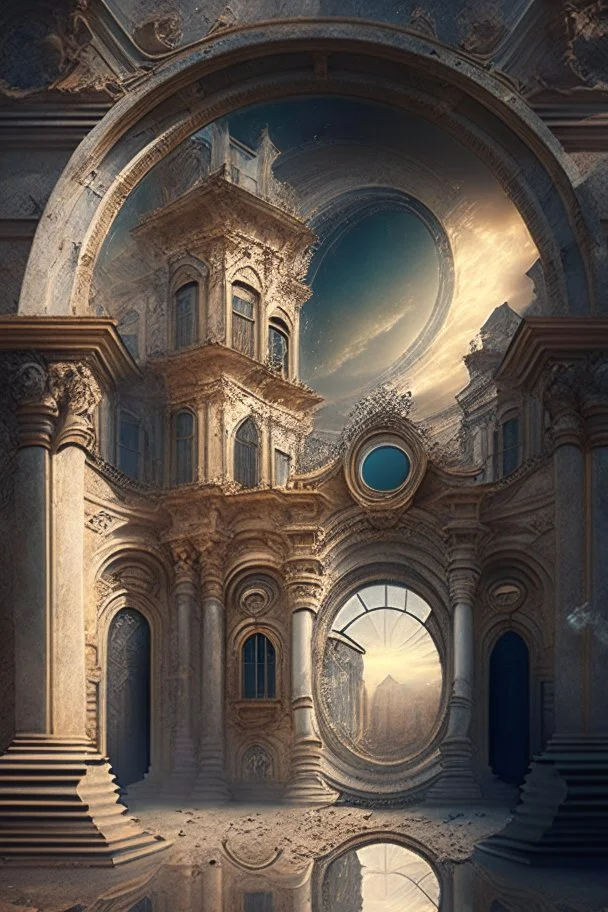 A palace in the form of a time portal