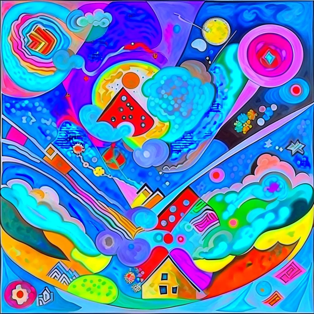 silver lining, painting by kandinsky