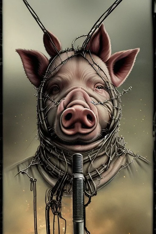 swine chainsaw killing cops hanging barbed wire hell