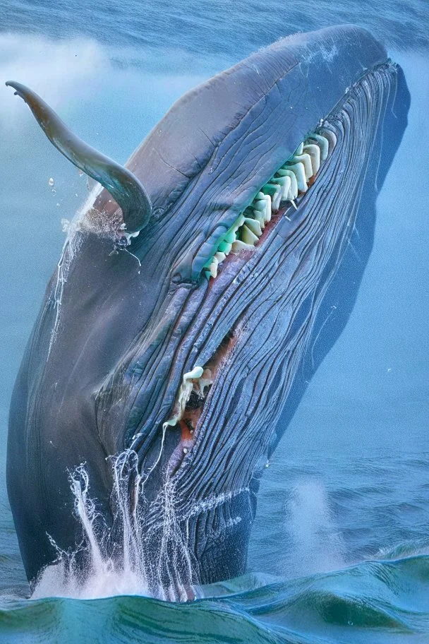 Dead whale being startled with a finger up the back hole.