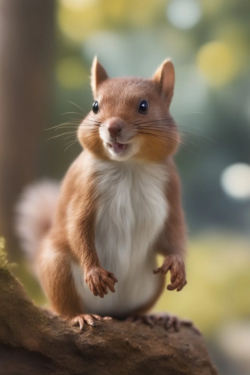 joe biden as a squirrel., bokeh like f/0.8, tilt-shift lens 8k, high detail, smooth render, down-light, unreal engine, prize winning