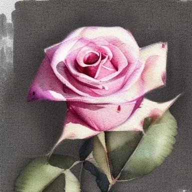 Watercolor pink roses