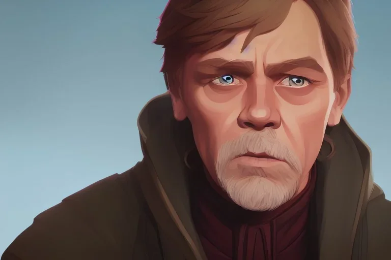 Portrait of Mark Hamill by Jake Bartok