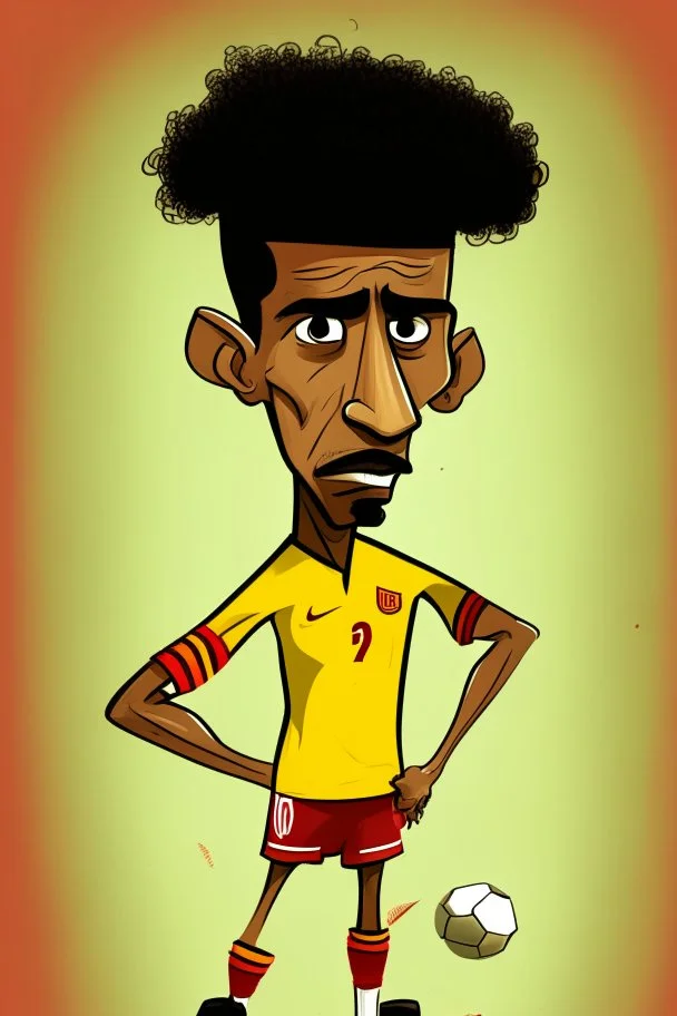 Vincent Abu Bakr Footballer. cartoon 2d