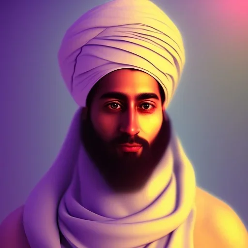 A beautiful portrait of Muhammad Osama in the http:\\www.Linkedin.com, high key lighting, volumetric light high details psychedelic background