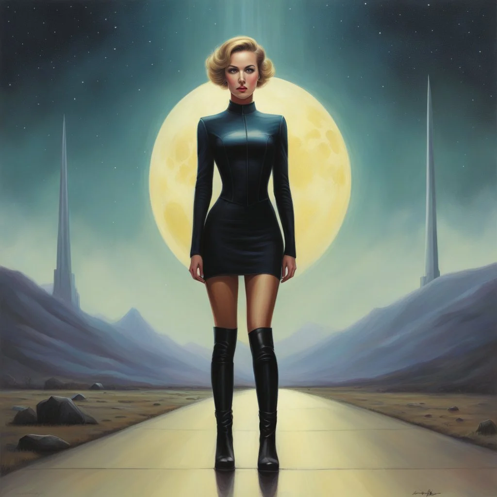 [art by Tom Bagshaw] The Day The Earth Stood Still (youthful Brandi Love, with boots)