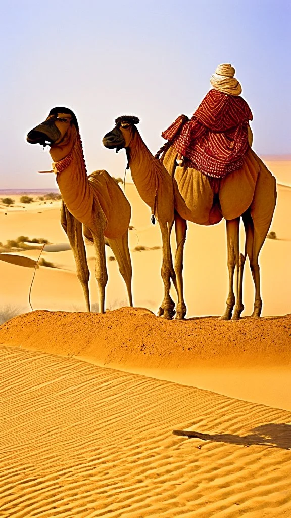 Africa, camel and desert, farmers