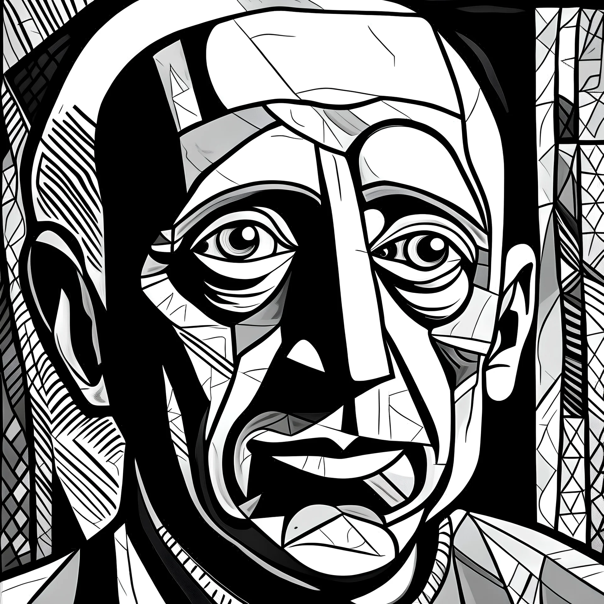 portret of pablo picasso selfportret brown picasso black and white