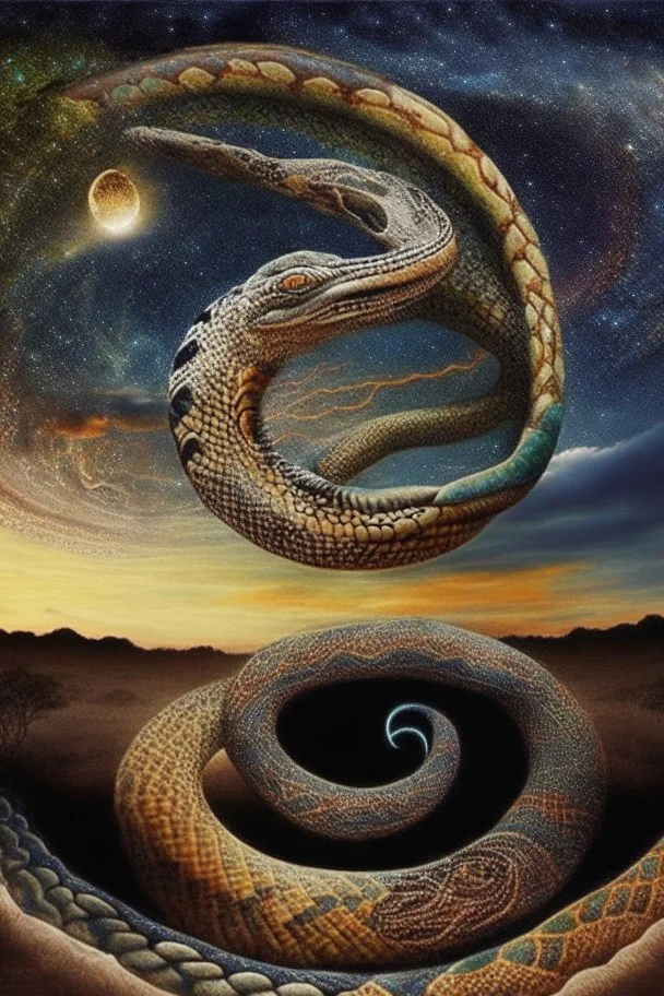 Dreaming Dreamtime Everywhen world-dawn ancestral past ancestral present unfixed in time abiding events serpent