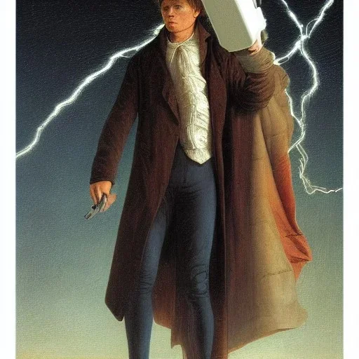 Marty McFly painted by Caspar David Friedrich