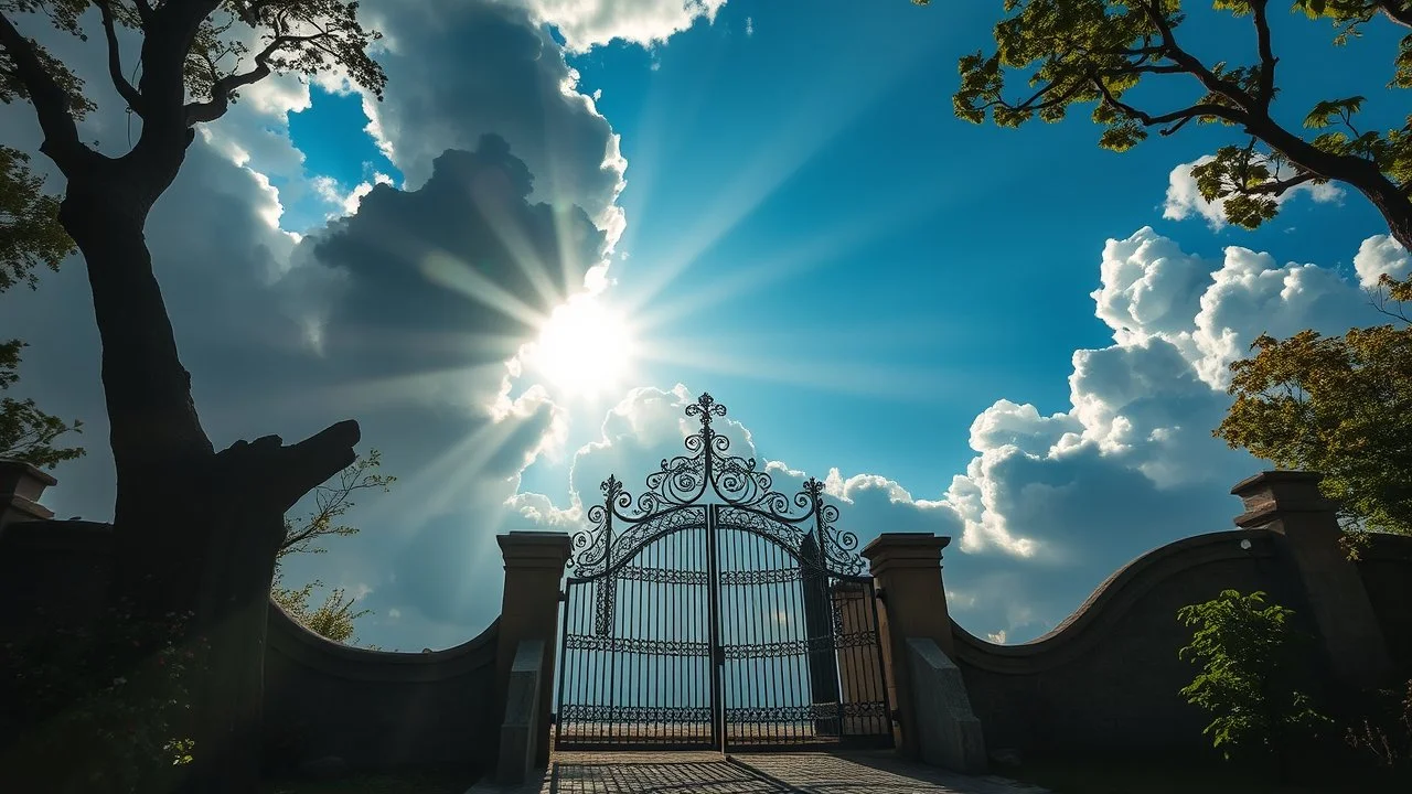 The gates of Heaven. Photographic quality and detail, award-winning image, beautiful composition.