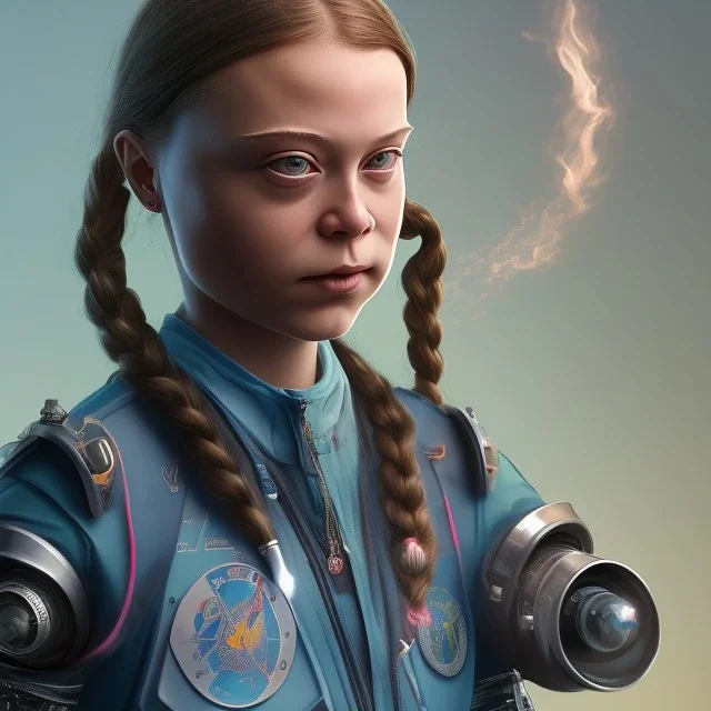  Greta Thunberg cyberpunk