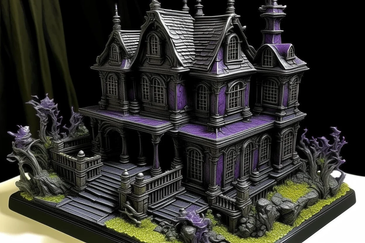 A dark purple paranormal penitentiary painted by Zhang Lu