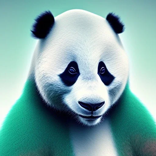 Panda, humanoid, mint color fur, ice, rainbow, powers