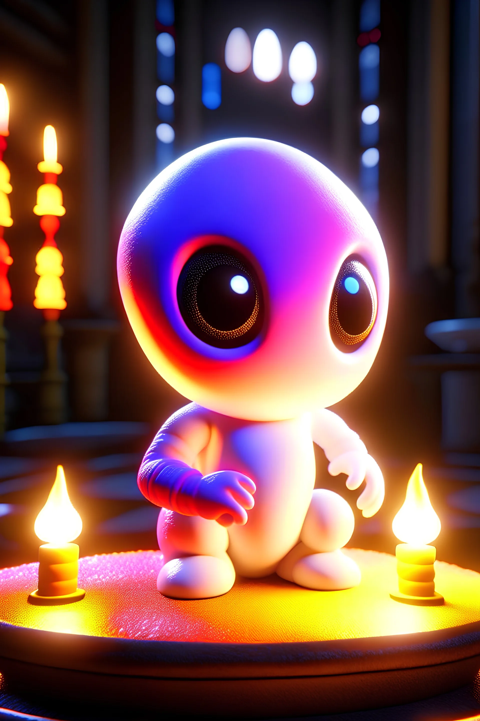 marshmallow alien , unreal engine 5, concept art, art station, god lights, ray tracing, RTX, lumen lighting, ultra detail, volumetric lighting, 3d