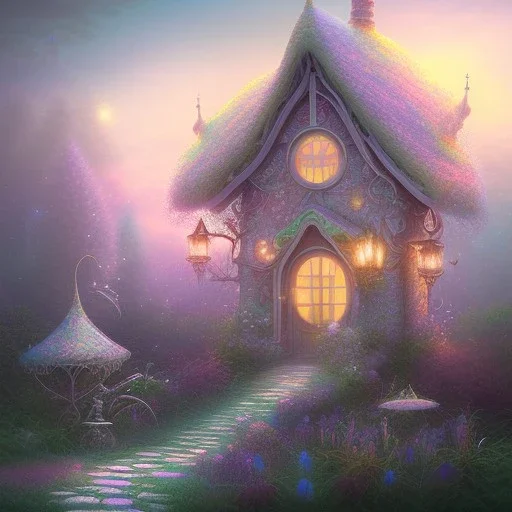 house of fairies like a dream within a dream within a dream pastel colors