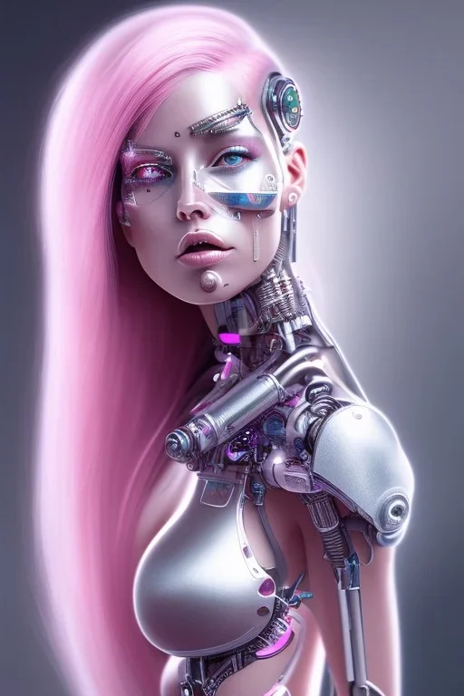 cyborg, pink hair, sexy, perfekt, real, dream