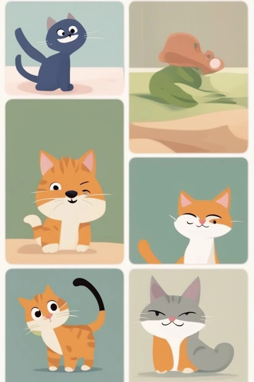 simple picture for toddlers, cat, disney and pixar style