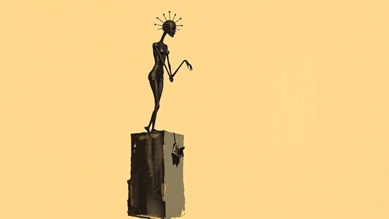 Create an image based on the work of Alberto Giacometti