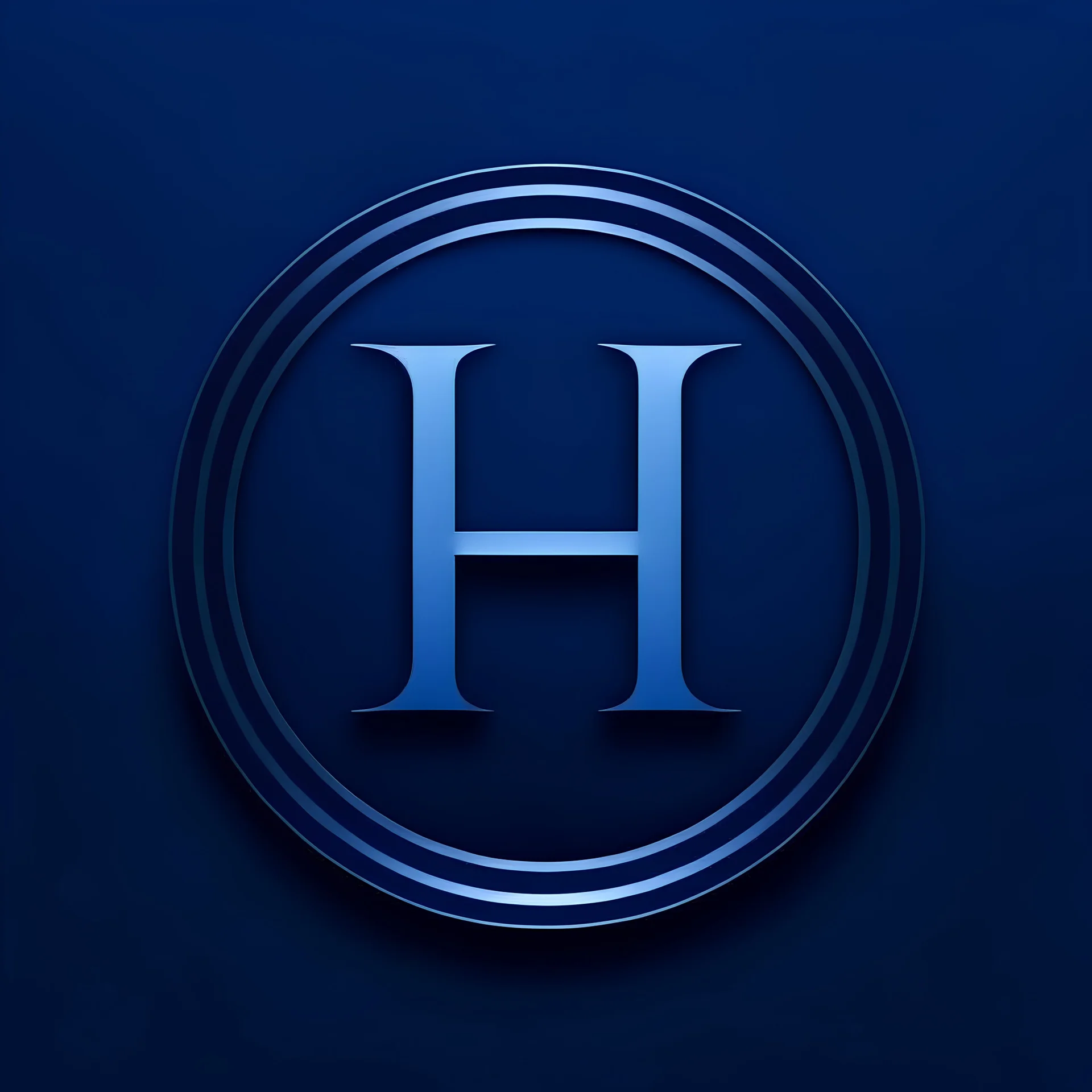 Logo Simple personal “HM”, in navy blue