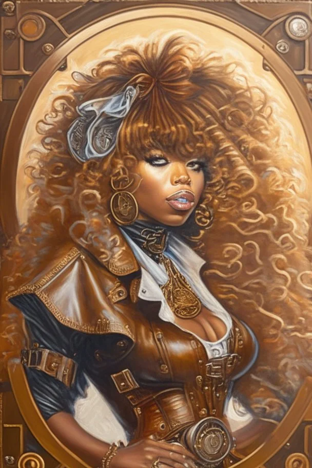 steampunk Tina Turner highly detailed digital painting elegant oil on canvas very attractive beautiful award winning fantastic view crisp quality very cute acrylic art Alphonse Mucha