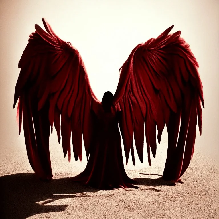 burgundy angel wings