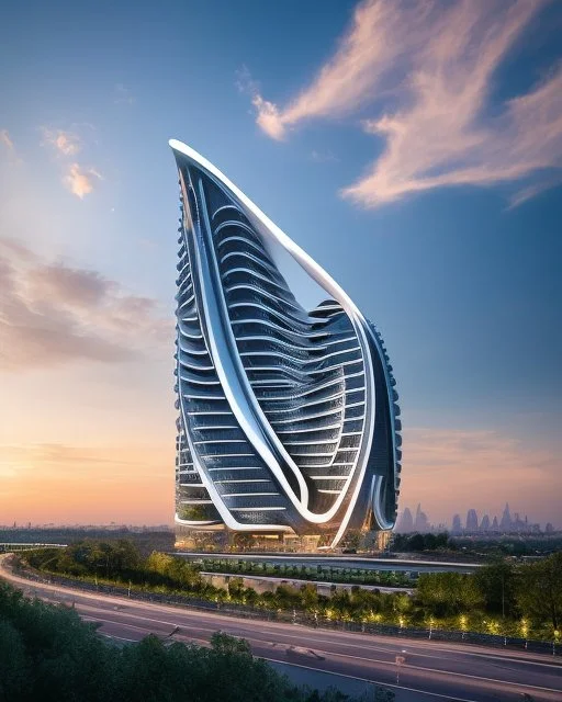 Edificio de catorce pisos Zaha Hadid, 4k