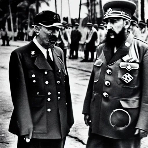 Hitler and Fidel Castro Cyberpunk