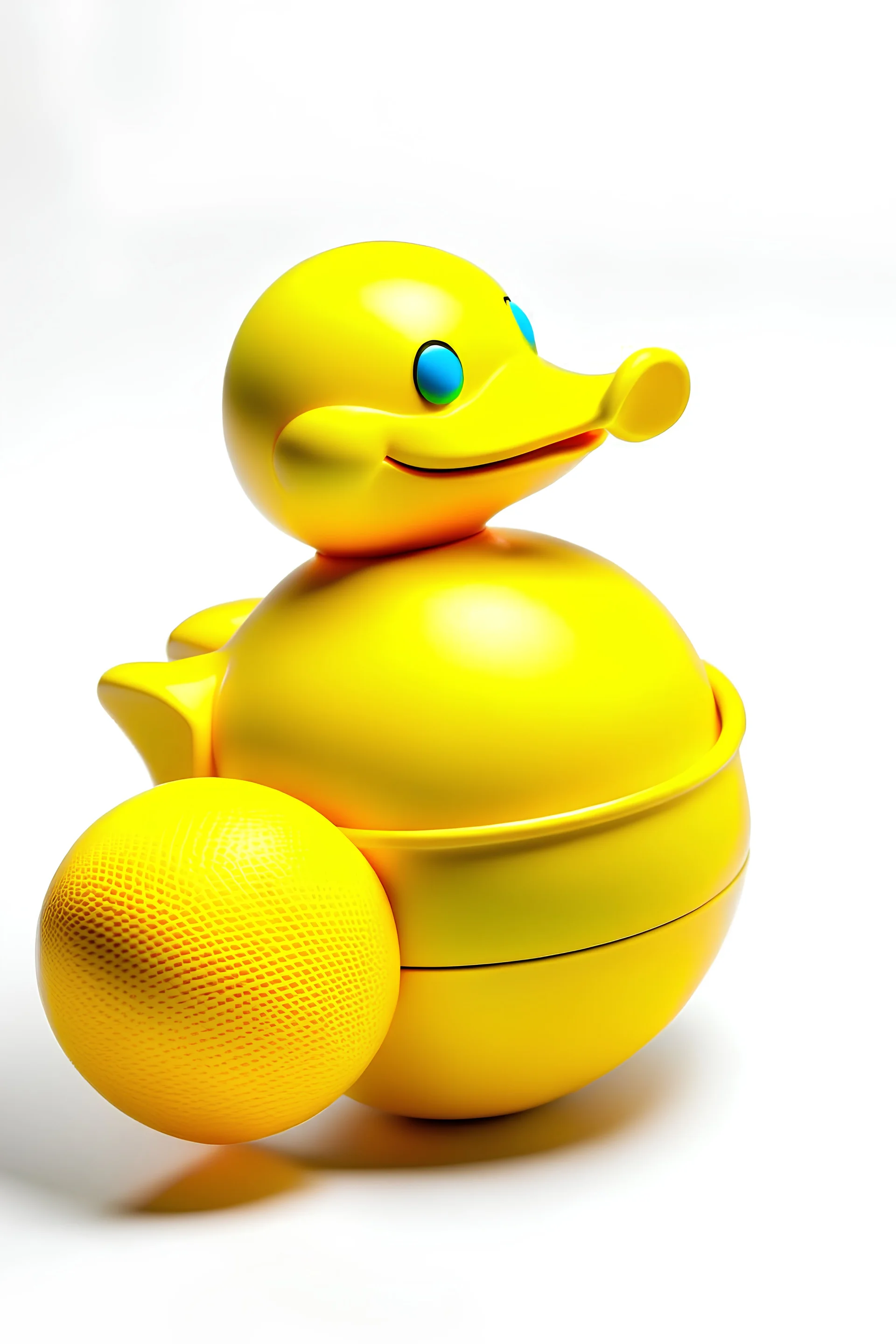 rubber duck playing basketball
