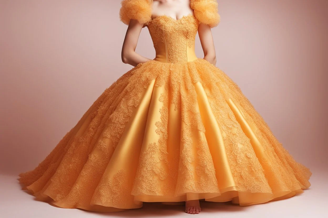 роскошное платье принцессы цветом солнца