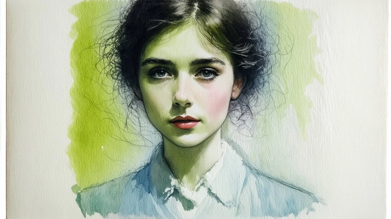 European ink print Felt needle Bromoil print woman pastel Flux Schnell