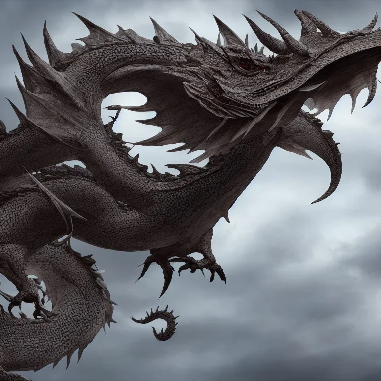 fantastic dragon, distant, photorealistic, Artstation, 4K