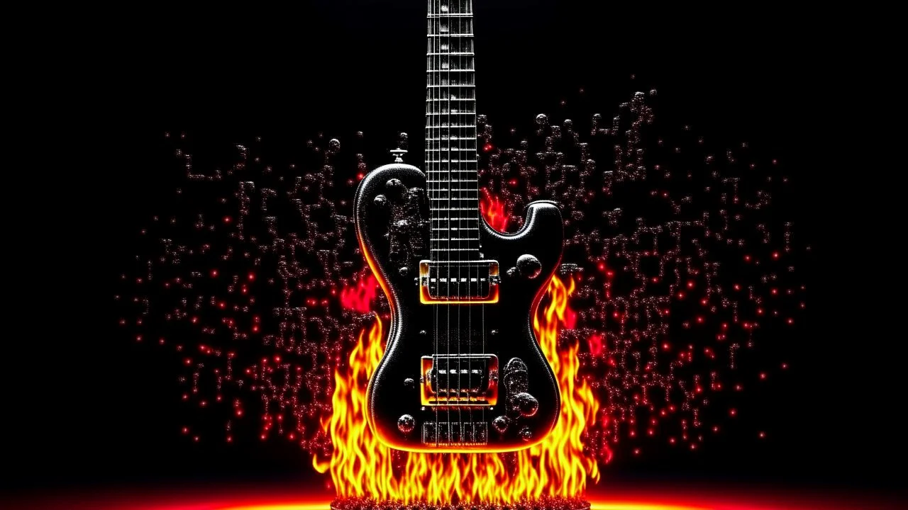 4K. REALISTIC FULL DETAILS. LOGO EMISSION DE RADIO HARDROCK FIRESTARTER TERMINATOR. FLAMMES EN FOND D IMAGE