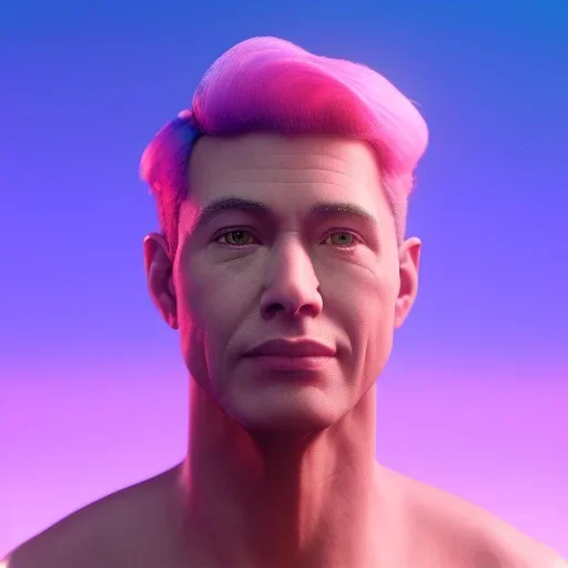 Vaporwave adult male