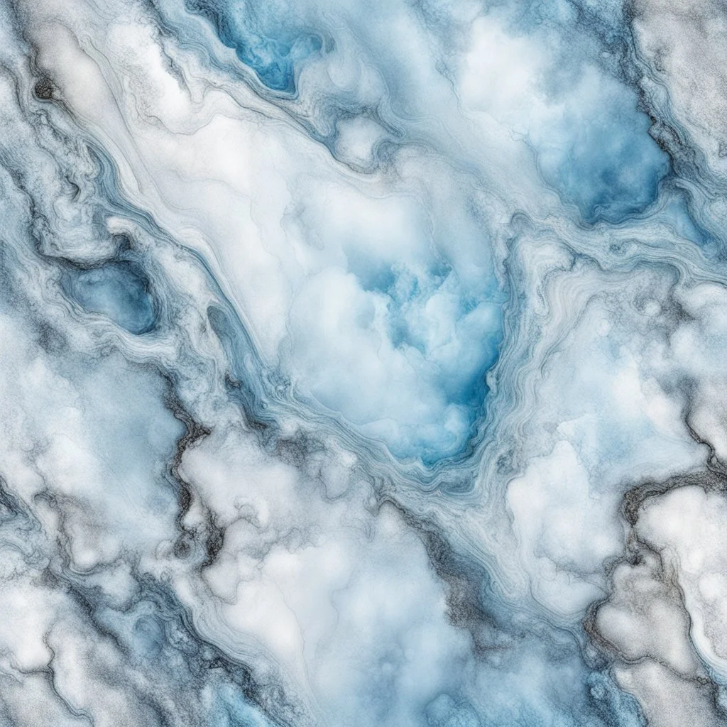 Hyper Realistic white & sky-blue marble texture with rustic background & vignette effect