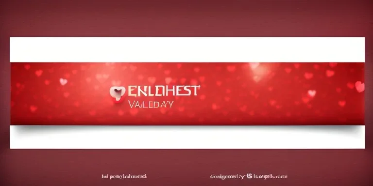 Valentines day background banner - abstract panorama background with red hearts - concept love