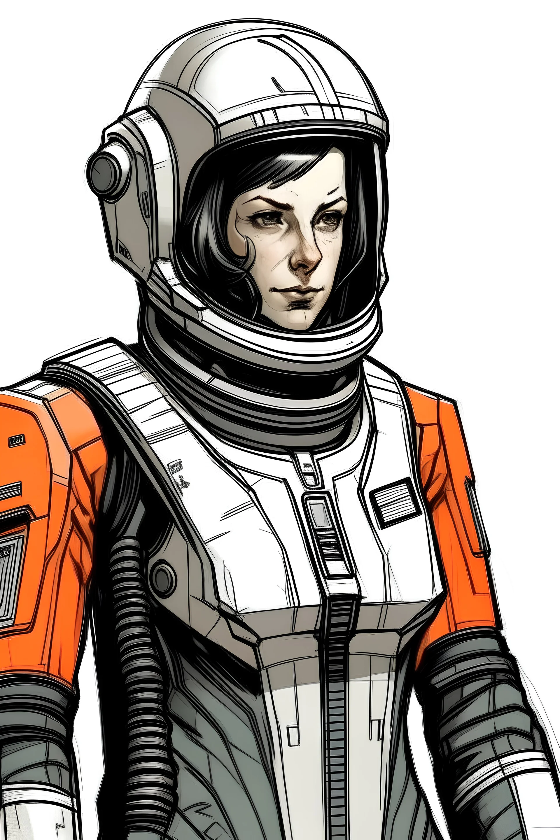 Нарисуй пилота челнока из сеттинга Mass Effect