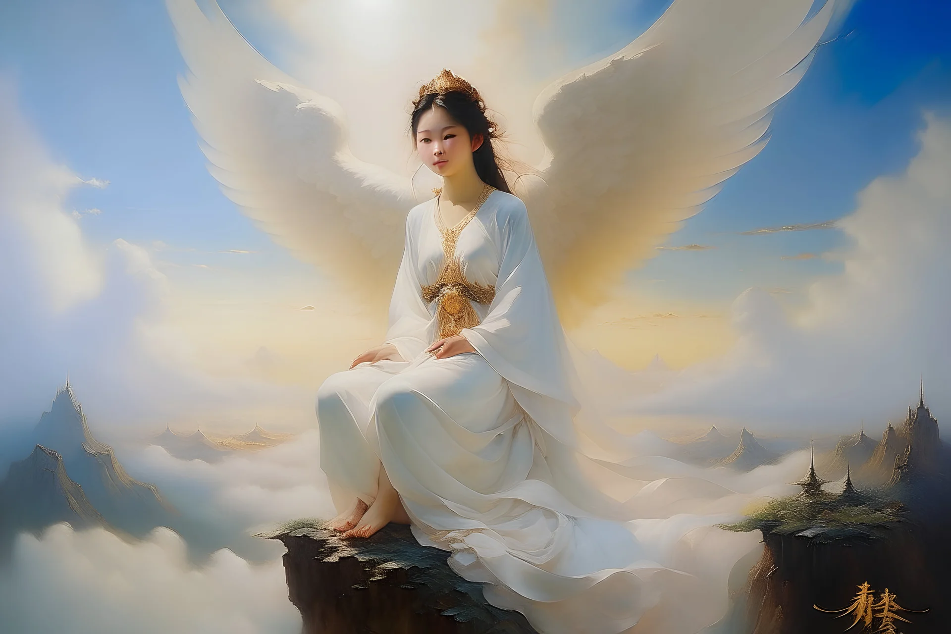 Angelic heaven painted by Cai Jia