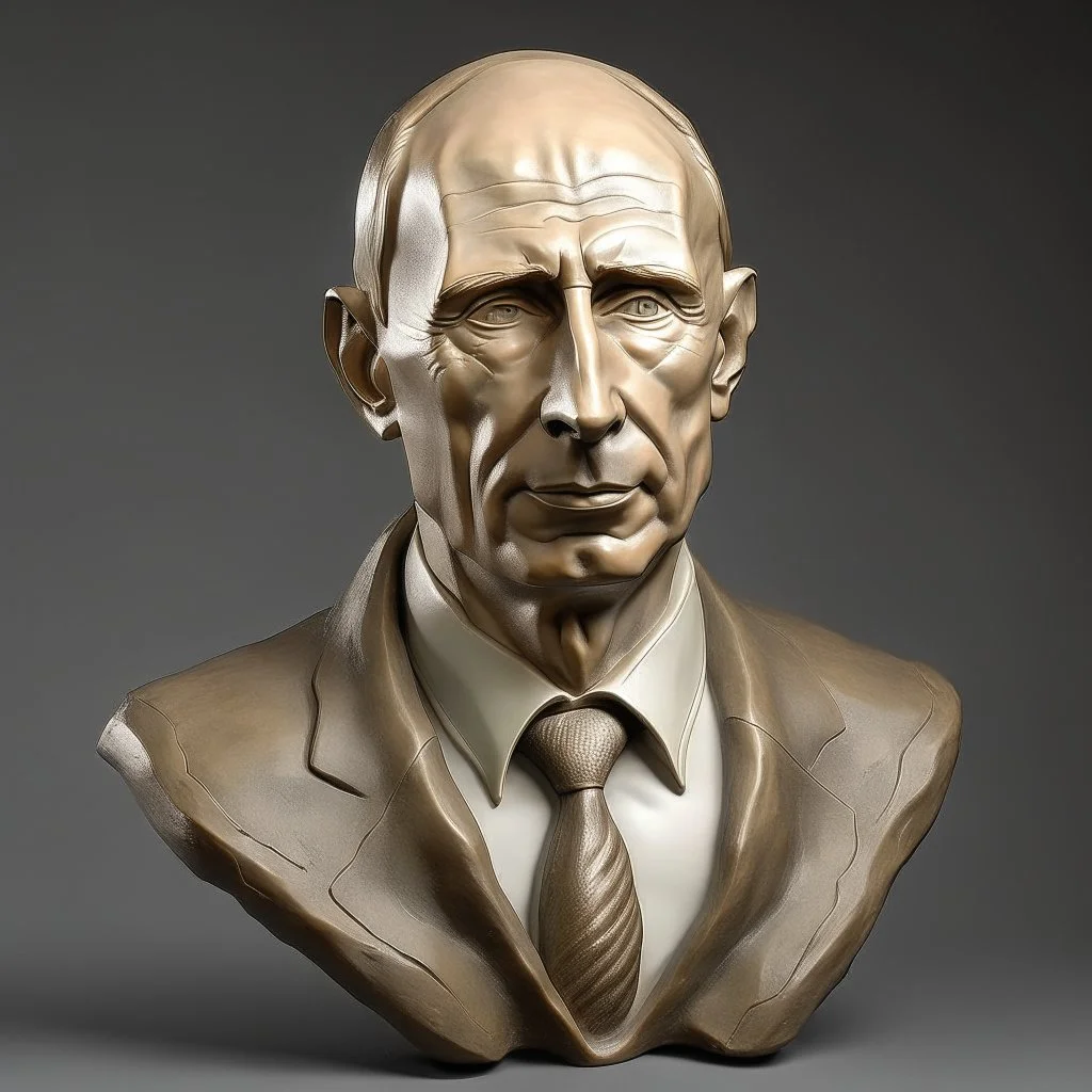 Putin as dennis hanson sculpture