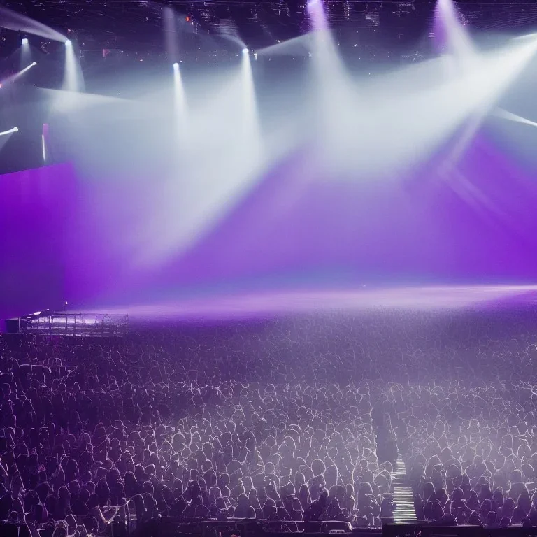 vivid photograph of a huge stage, where a bright spotilght illuminates a single tiny empty chair