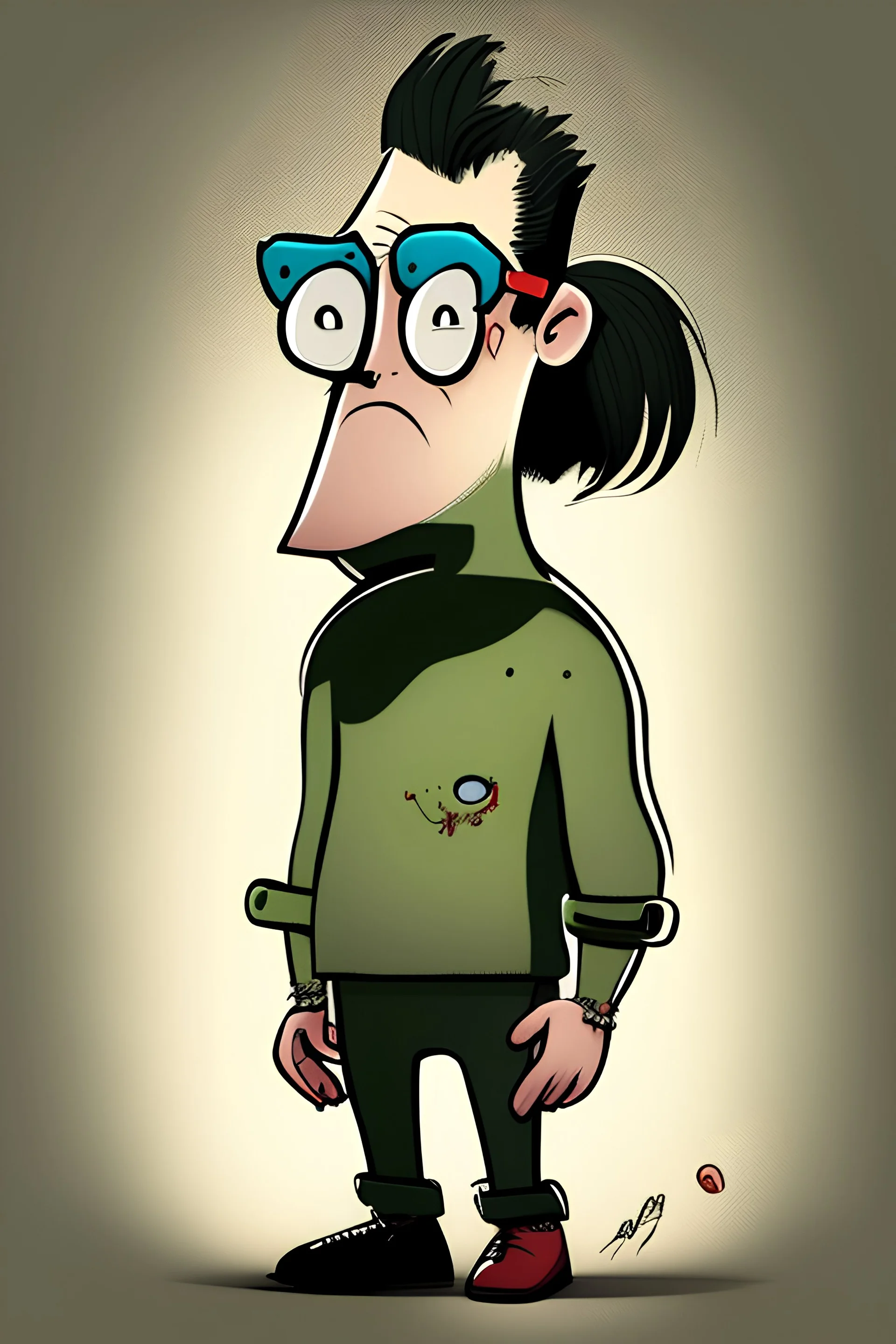 A wierd cartoonic character