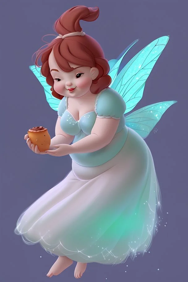 Cute and fat fairy as animation