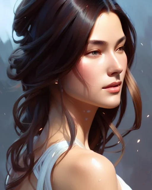 full-scale head and shoulders portrait, 8k resolution concept art portrait by Greg Rutkowski, Artgerm, WLOP, Alphonse Mucha dynamic lighting hyperdetailed intricately detailed Splash art trending on Artstation triadic colors Unreal Engine 5 volumetric lighting Splash art fantasy