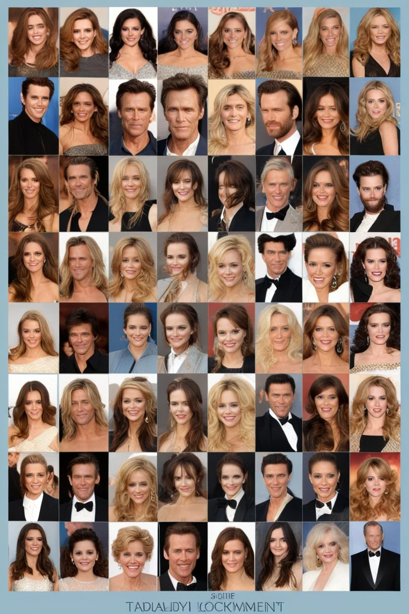 Jim Carrey/Tawny Kitaen/Clint Eastwood/Hailee Steinfeld/Chris Evans/Bailee Madison/Marie Osmond/Chris Hemsworth/Lynda Carter/Scarlett Johannson/Sandra Bullock/Christ Pratt/Judy Landers/John Wayne/Audrey Landers/Heather Locklear/Charlie Sheen/Tonya Roberts/Dolly Parton/Daniel Radcliff/Christina Hendricks/Jeff Bridges/April Bowlby/Chris Pine/Jodie Sweetin/Tom Selleck/Ariel Winter hybrid,