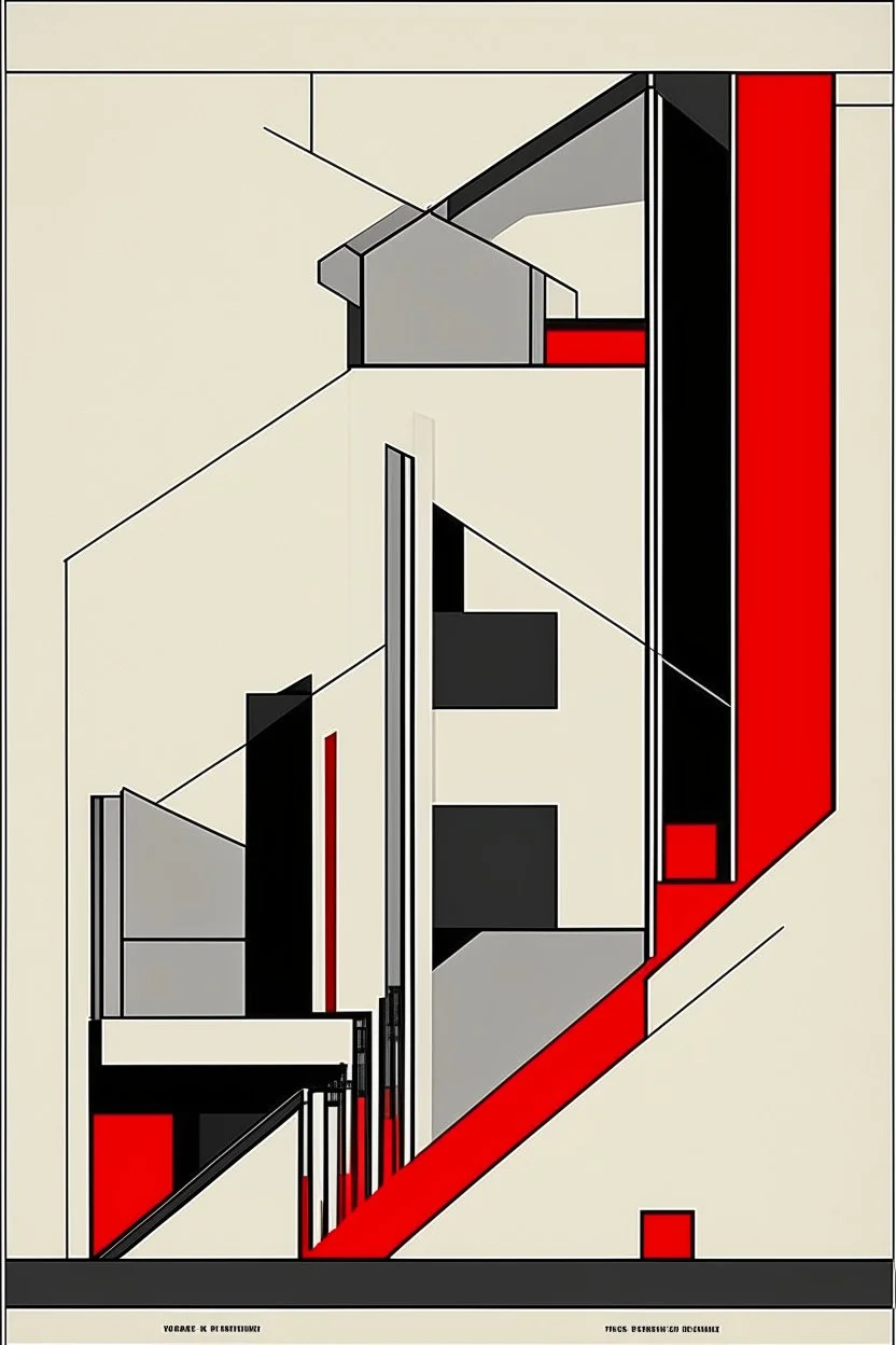 architect. bauhaus design poster