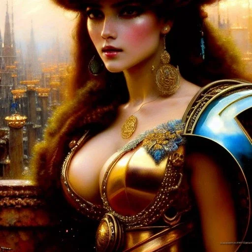 portrait beautiful face cinderella,busty,ancient metal armor balanciaga fashion clothe painting by gaston bussiere, greg rutkowski, yoji shinkawa, yoshitaka amano, tsutomu nihei, donato giancola, tim hildebrandt, oil on canvas, cinematic composition, extreme detail,fit full head inside picture