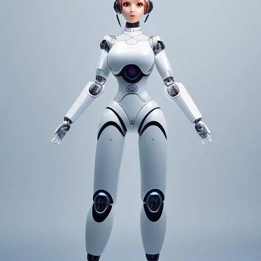 beautiful smooth realistic Japanese robogirl robot body, run, cat aye, extremely sharp detail, finely tuned detail, ultra high definition, 8 k, unreal engine 5, ultra sharp focus, accurate sword wings