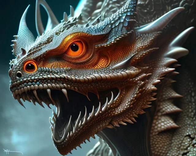 mdjrny-v4 style, photorealistic dragon, sharp scales, insanely detailed, symmetrical glowing eyes, intricate, bright iridescent highlights, art nouveau, volt lighting, atop a mountain crag, ultra high definition, NVIDIA Iray render, volumetric illumination, by argerm inspired by Tod Lockwood and Bob Eggleton, black dragon