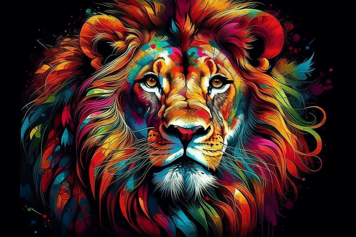 Cover book art of lion wih stuning rich color | Gallery