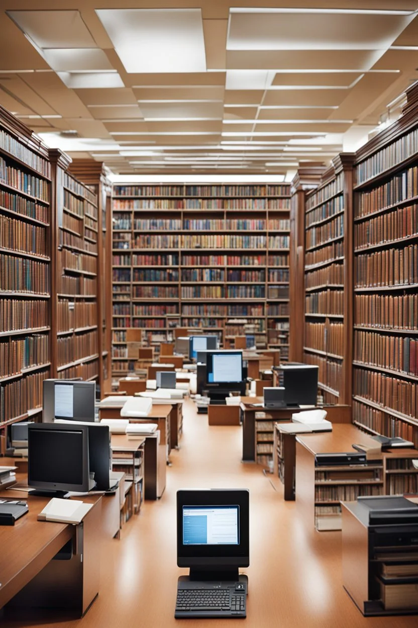 Library, computers, search